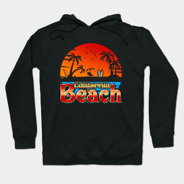 California Beach Sunset Hoodie by Tonibhardwaj